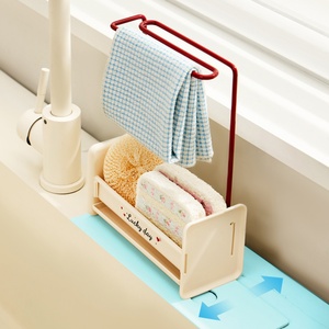 Kitchen Dishcloth Holder for Towel Rag Hanger Sink Sponge Holder <b>Rack</b> Shelf Kitchen Bathroom <b>Dish</b> Cloth Drain Organizer - Product Image 4