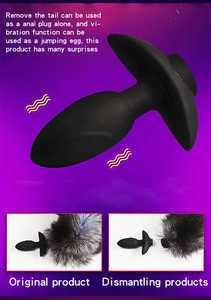 Vente chaude Dispositif De Masturbation Féminine Populaire Foxtail Anal Plug Silicone Sex Toy Produits Chauds pour Le Sexe Anal - Product Image 3