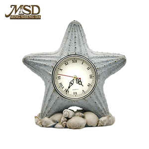 Reloj de Mesa de Resina con Forma de Estrella de Mar, Decoración Náutica Costera con Conchas, Números <span class=keywords><strong>Romanos</strong></span>, Regalo para el Hogar u Oficina - Product Image 2
