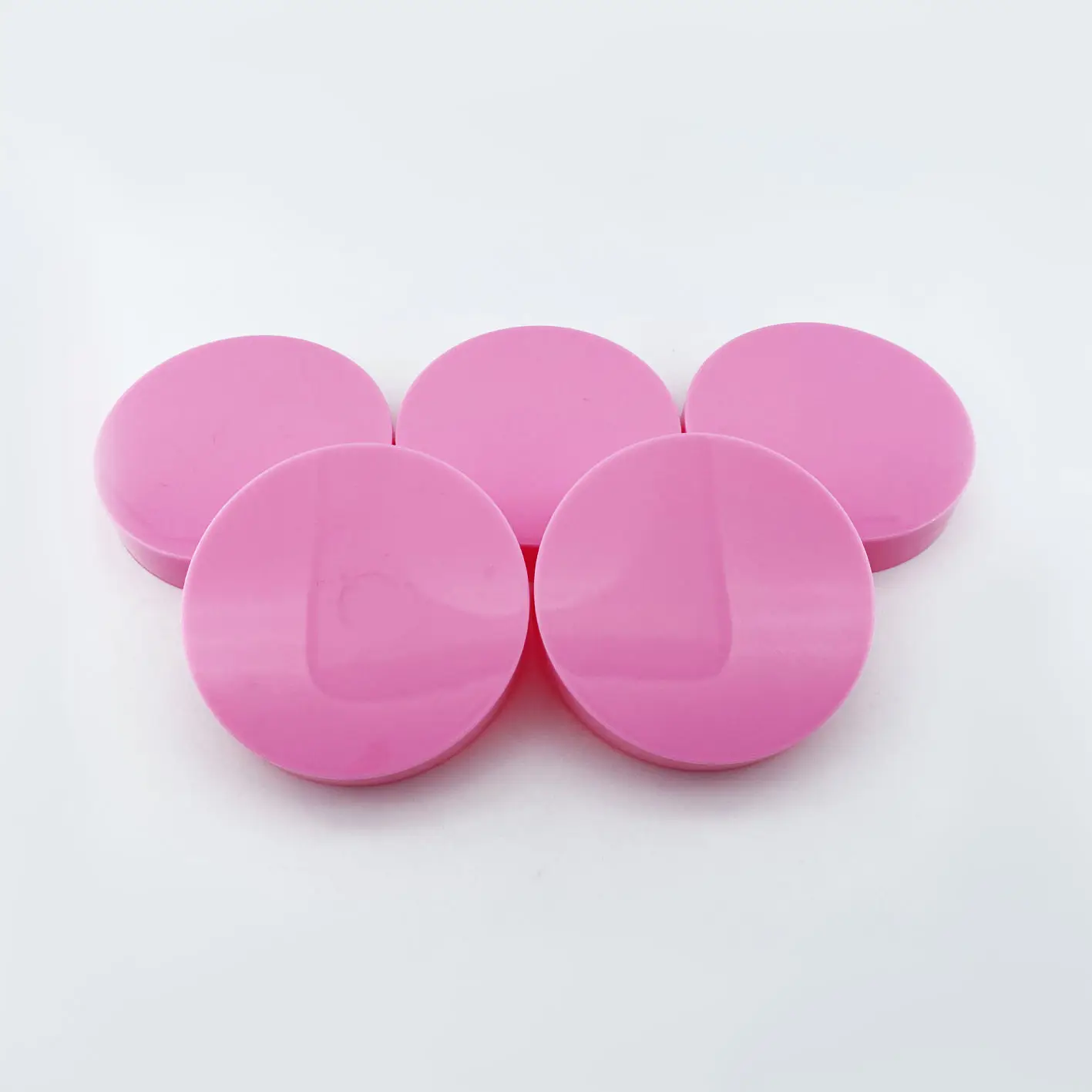 Pp प्लास्टिक चौड़ा मुंह ढक्कन 68 मिमी बड़ा व्यास चाय जार स्नैक्स उपलब्ध चमकदार गुलाबी प्लास्टिक जार ढक्कन