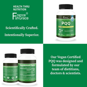Fabricante de Suplementos PQQ al por Mayor, 40 mg, Promueve la Biogénesis Mitonquítica, Certificado Vegano, Sin Gluten, 120 Cápsulas de PQQ - Product Image 3