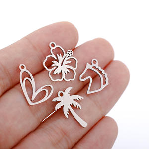 Cocotier Coeur <span class=keywords><strong>Bateau</strong></span> À Voile Fleur En Acier Inoxydable Pendentifs Miroir Poli Charmes pour Bijoux Collier Fournitures En Gros - Product Image 5