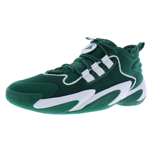 Adidas SM BYW Select Team Chaussures de basket-ball unisexes Vert foncé Chaussures blanches - Product Image 1