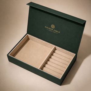 Boîte cadeau rigide magnétique avec logo personnalisé, doublure en éponge, laminage mat, emballage de luxe recyclable pour vêtements, t-shirts - Product Image 1