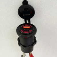 Double prise USB à charge rapide QC3.0 et QC4.0 avec indicateur rouge pour téléphones, tablettes et smartphones