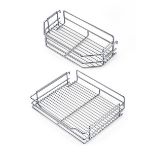 Panier coulissant gauche en acier inoxydable 304, durable, pour rangement de meuble et organisateur de tiroir - Product Image 2