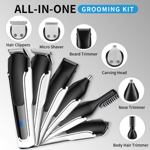 Recortadora de Barba para Hombre, Afeitadora Eléctrica Impermeable para Nariz, Cuerpo, Cara y Bigote, Cortadora de Pelo Inalámbrica, Kit de Aseo - Product Image 3
