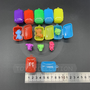 Jouets promotionnels écologiques en PVC, boîtes en plastique avec figurines d'animaux, design mignon, certifiés EN71, unisexe, pour capsules de 2 pouces - Product Image 3