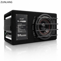 Subwoofers para Coche de Bajos Profundos Altavoz Subwoofer SVC de 8 Pulgadas RMS 200W Caja Acústica Subwoofer Activo para Coche Sonido para Automóvil