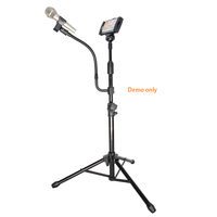 Support de microphone et de téléphone en métal durable CNBear K-601-2B avec tube de 30 mm de diamètre, accessoires universels pour microphone