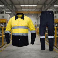Vêtements de Travail Industriels Sur Mesure FEO Réfléchissants Haute Visibilité: Ensemble Veste et Pantalon, Tenue de Protection