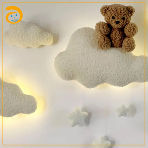 Lámpara de Pared LED <span class=keywords><strong>con</strong></span> Diseño Nórdico de Nubes, Decorativa para Habitación Infantil, <span class=keywords><strong>con</strong></span> Iluminación Cálida Ambiental para Dormitorio - Product Image 6