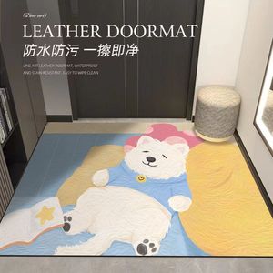 Paillasson rectangulaire en PVC antidérapant avec motif de chien de dessin animé, lavable et facile à nettoyer - Product Image 3