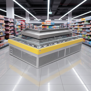 Réfrigérateur commercial combiné pour supermarché, armoire îlot, congélateur à glaces, produits frais réfrigérés et surgelés - Product Image 1