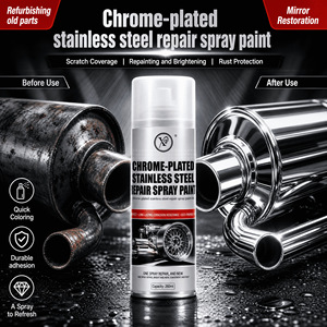 X9 Chrome Finish Electroplated Silver <strong>Spray</strong> <strong>Paint</strong> for Stainless Steel Aluminum <strong>Alloy</strong> Rust-Proofing Touch-Up-Epoxy <strong>Paint</strong> - Product Image 1