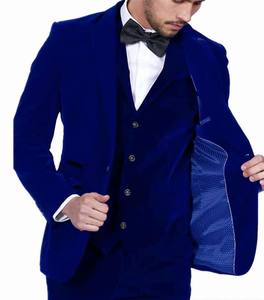 Trajes de Boda de Terciopelo Morado para Hombre, Traje de Esmoquin Ajustado para Novio, Traje de Padrino de 3 Piezas, Traje Formal de Gala con Chaqueta, Pantalón y Chaleco Ajustados - Product Image 2