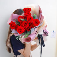 Emballage Kraft papier d'emballage haute résistance pour bouquet de fleurs laminage brillant pour fleur directement du fabricant