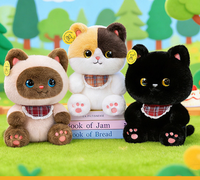 Peluche chat Big Bow, jouet en peluche pour bébé, jouet pas cher, fabrication sur mesure, jouet animal