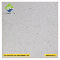 Plancher surélevé antistatique en PVC ESD, panneau de plancher surélevé tout acier, remplissage cimentaire pour centre de données, salle blanche SENMAI