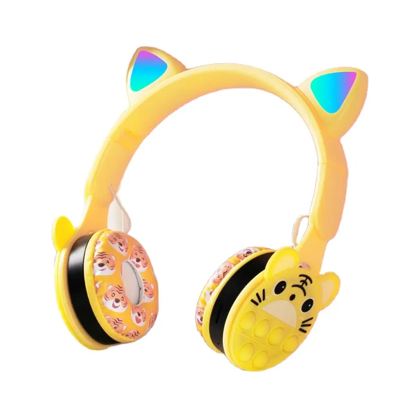 Pasokan produsen indah B30 headphone Gaming Panda harimau earbud headwored headphone nirkabel