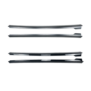 Amp-Z Side Skirt For Volkswagen Golf Mk7 7.5 2013-2019 Piano Black Carbon Fiber Texture Matte Finish - Product Image 5