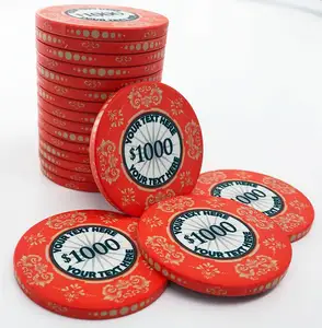 Produttori di fiches da poker in ceramica con logo per giochi d'azzardo economici personalizzati professionali