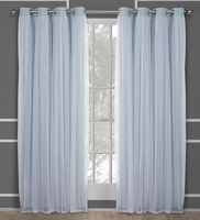 Rideaux d'intérieur double couche et occultants assombrissants, ensemble de 2 packs d'œillets à haut rendement énergétique Aqua New Arrival