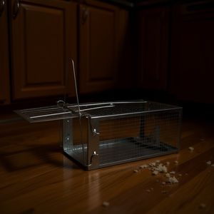 Trampa para Ratas Vivas, Jaula de Hierro Galvanizado 80x60x38cm, Desmontable, en Forma de U, Control de Plagas, Uso Doméstico - Product Image 2