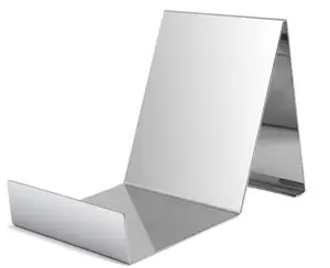 Mirror Chrome Plating Single Piece Counter Top Purse Display Holder Wallet Display Easel