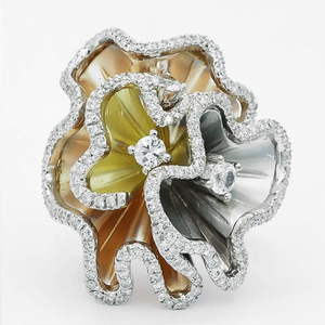 Anello Classico con Grande Fiore per Donne, Stile Occidentale, Versatile, Accessorio da Dito alla Moda per Feste, Regalo - Product Image 2