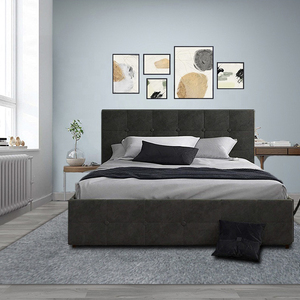<span class=keywords><strong>Lit</strong></span> moderne rembourré avec tiroirs doubles en bois et sommier à ressorts, livré en un seul colis - Product Image 2