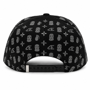 Casquette de baseball de luxe en daim intégral, style streetwear, avec épingles métalliques, patch en cuir, strass en cristal et logo brodé florentin personnalisé - Product Image 4