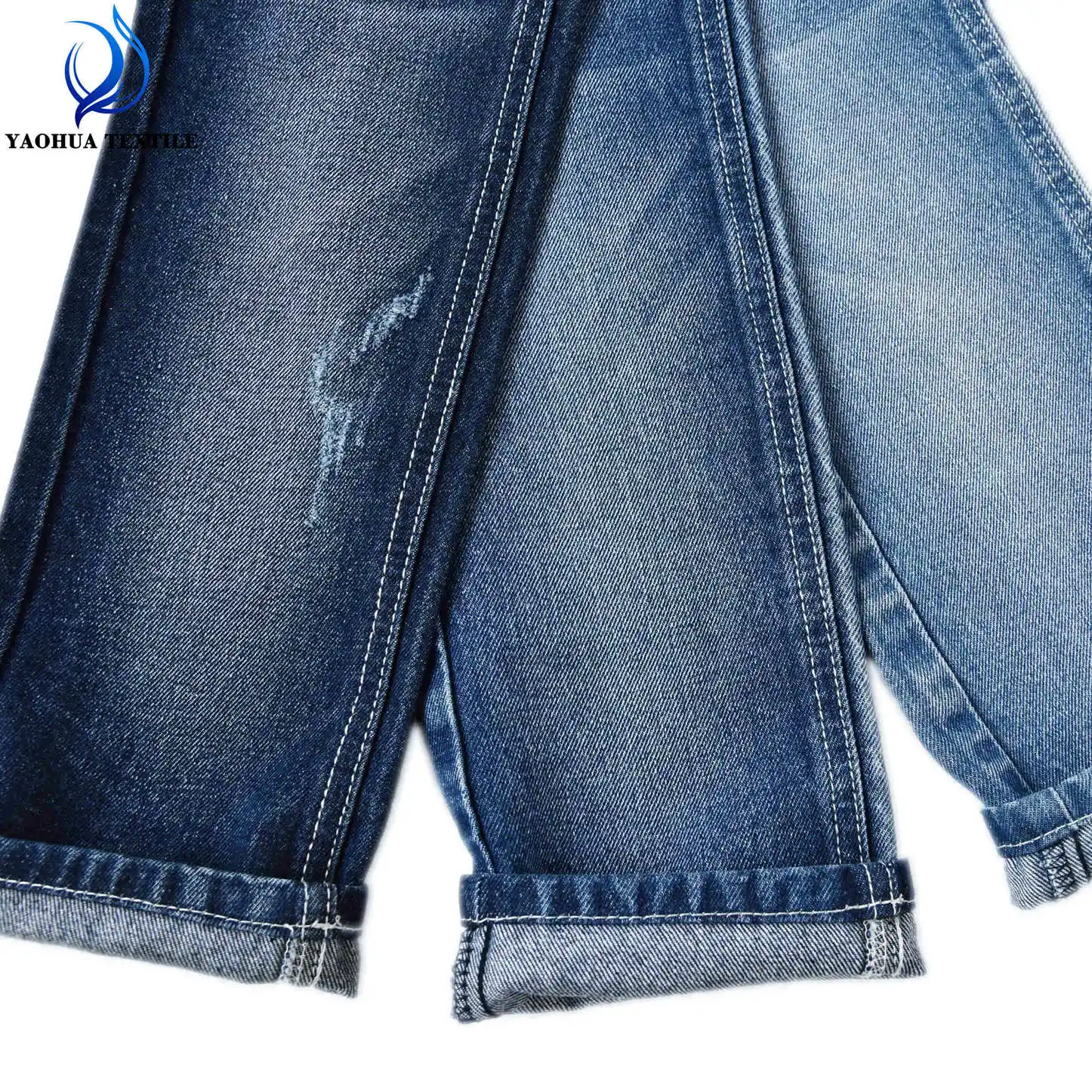 680 100% Katun Kualitas Tinggi Tanpa Meregang 11.2Oz Kain Denim Cocok untuk Jeans dan Jaket