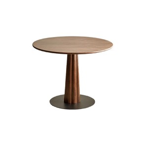 Black Walnut Solid Wood Round <b>Dining</b> <b>Table</b> 2.8Cm Thick Top Stable Framework Structure For <b>Dining</b> Room - Product Image 5