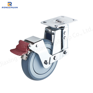 Industrielle stoß dämpfende Hoch leistungs rollen TPR-Rad Feder belastete Lenk rollen mit Stoßdämpfer - Product Image 2