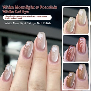 Vernis à ongles gel effet œil de chat 12 couleurs 8ml UV, paillettes soyeuses, manucure solide, salon, nail art, design magnétique, outil de coloration - Product Image 2