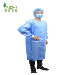 Blouse chirurgicale jetable imperméable médicale pour les soins de santé hospitaliers blouses de chirurgien renforcées jetables avec CE ISO