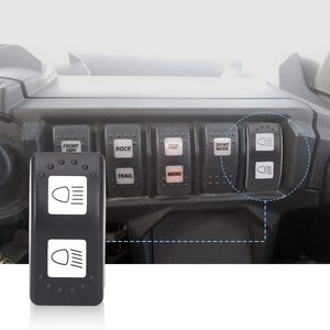Interrupteur de phare 15A 24V en forme de bateau pour yacht, bus, transport public, voiture, camping-car, rénovation, mise à niveau, matériau ABS - Product Image 2