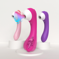 Damen Silikon G-Punkt Klitoris Nippel Sauger Vibrator 9 Vibrationsmodi USB Aufladbar Wasserdicht IPX7 für Vaginale Massage
