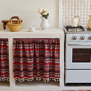 Vente en gros de rideaux décoratifs de style ethnique <span class=keywords><strong>Rideau</strong></span> de protection pour cloison d'<span class=keywords><strong>armoire</strong></span> de cuisine de luxe pour le salon - Product Image 4