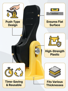 Système de nivellement de carreaux en plastique réutilisable, système T-Lock, étanche, durable, pour salle de bain, cuisine, sol, mur, clips de nivellement de carreaux - Product Image 3