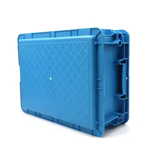 ZNTB007 हेवी ड्यूटी स्टैकेबल रिमूवल पैकिंग नेस्टेबल संलग्न ढक्कन प्लास्टिक भंडारण टोकरे / ढक्कन के साथ टर्नओवर बॉक्स