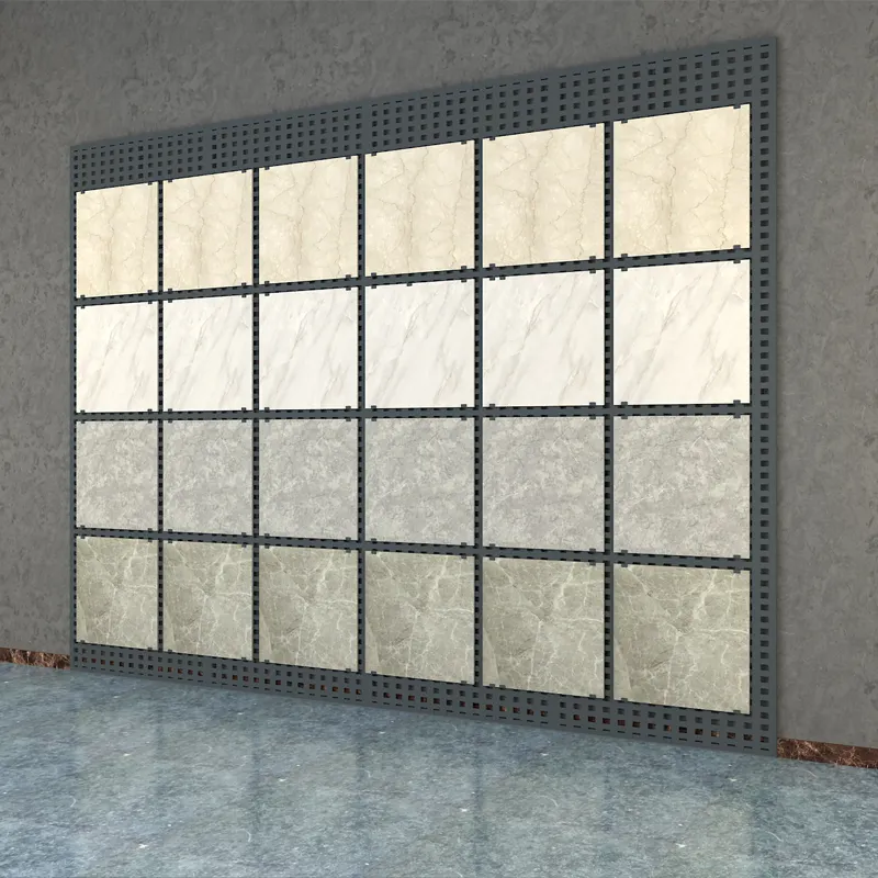 Size Adjusted Floor Tile Displays Rack Metal Large Format Marble Punching Panel Stand Mosaic Stone Ceramic Tile Display Racks