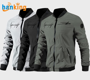 Nueva Chaqueta Bomber de Béisbol para Hombre, con Letras Bordadas, Mezcla de Algodón, de Alta Calidad, Estilo Universitario, Casual, con Cuello Alto, Color Sólido, para Primavera - Product Image 1