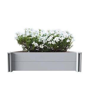 Jardin <span class=keywords><strong>surélevé</strong></span> à fleurs végétales blanches extérieures 4x4, lit <span class=keywords><strong>surélevé</strong></span> de jardin en plastique, lit de jardin <span class=keywords><strong>surélevé</strong></span> en plastique vinyle - Product Image 6