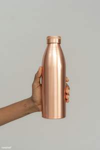 Handmade Eco-Friendly <b>Copper</b> <b>Water</b> <b>Bottle</b> with Leak-Proof Lid Daily Use Ayurveda Health Benefits Customizable Color - Product Image 3