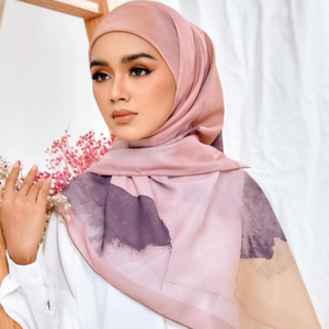 Hijab de gasa con estampado Floral para mujer de primera calidad, venta al por mayor, estilo étnico, pañuelo cómodo, Malasia, transpirable, perfumado, cuatro estaciones - Product Image 5