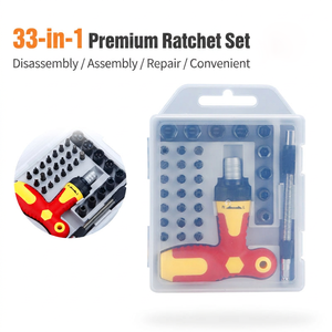 Jnt Ratcheting <b>Screwdriver</b> Set 33 In 1 Multipurpose With Anti Slip Handle For Home Repair And Maintenance - Product Image 1