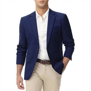 Blazer de Hombre Liu Ming, Nuevo Modelo de Primavera/Otoño, Casual y de Negocios, 100% Poliéster, Transpirable, Resistente al Viento, Corte Entallado, Cierre de un Solo Botón - Product Image 3