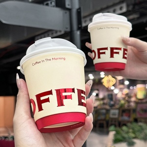 Disposable Double Wall Paper Cup for Hot Drink Biodegradable Custom Logo Accept for Coffee Cup